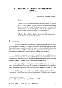 a autonomia da ciência de galileu ao genoma - Revista do UNI-RN