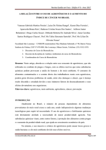 A RELAÇÃO ENTRE O USO DE AGROTÓXICOS E O