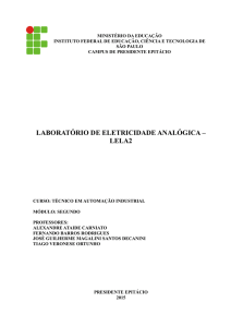 laboratório de eletricidade analógica – lela2