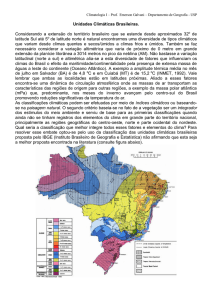 Unidades Climáticas Brasileiras - Departamento de Geografia