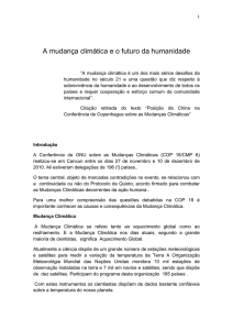 A mudança climática e o futuro da humanidade