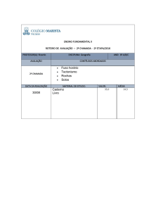 Fuso horário Tectonismo Rochas Solos 30/08 Caderno Livro