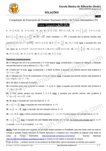 9Ano Ex Exame+TI Equações 2º grau Soluções