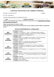 COLÉGIO ADVENTISTA DE AMERICANÓPOLIS