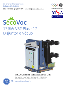 17,5kV VB2 Plus - 17 Disjuntor a Vácuo