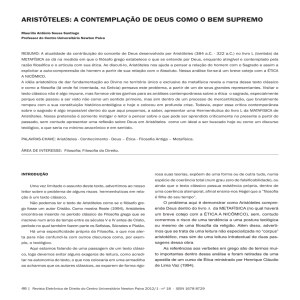 aristóteles: a contemplação de deus como o bem