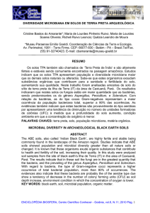 Diversidade microbiana em solos de Terra Preta Arqueológica