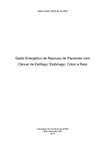 Gasto Energético de Repouso de Pacientes com Câncer de