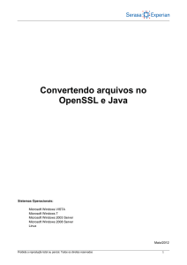 Convertendo arquivos no OpenSSL e Java