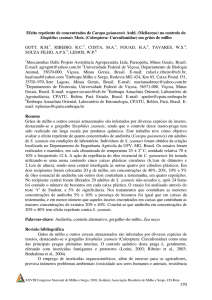 370 Efeito repelente de concentrados de Carapa guianensis Aubl