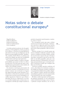 Notas sobre o debate constitucional europeu