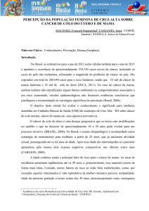 percepção da população feminina de cruz alta sobre cancer de colo