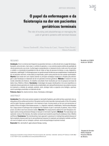 o papel da enfermagem e da fisioterapia na dor em pacientes