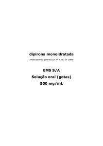 dipirona monoidratada EMS S/A Solução oral (gotas) 500