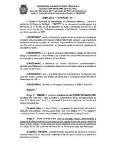 Resolução 15/11 - Prefeitura de São Paulo