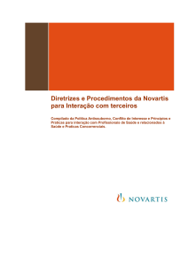 Diretrizes e Procedimentos da Novartis para Interação com terceiros