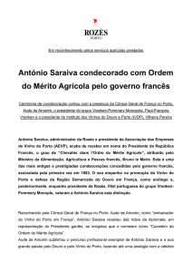 António Saraiva condecorado pelo governo francês