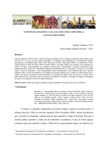 o ensino da gramática nas aulas de língua espanhola