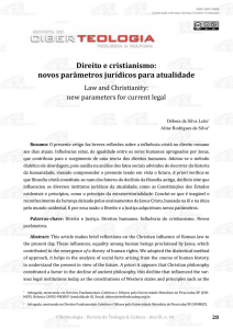 Direito e cristianismo: novos parâmetros jurídicos