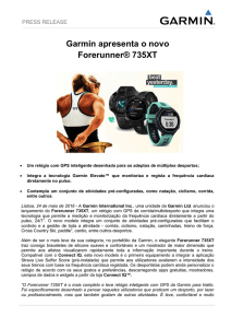 Garmin apresenta o novo Forerunner® 735XT