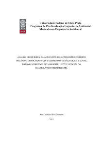 análise geoquímica da água e das relações entre - ProAmb