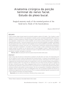 Anatomia cirúrgica da porção terminal do nervo facial. Estudo do