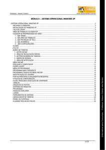 MÓDULO I - SISTEMA OPERACIONAL WINDOWS XP