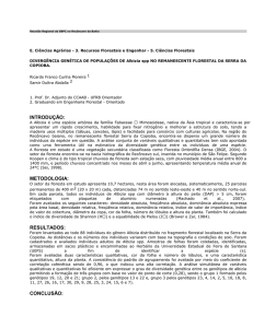 divergência genética de populações de albizia spp no