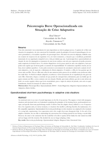 Psicoterapia Breve Operacionalizada em Situação de
