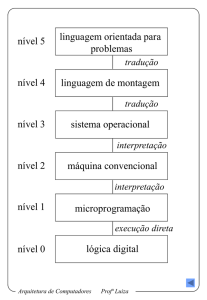 nível 3 microprogramação nível 1 nível 0 sistema operacional nível