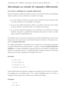 Introdução ao estudo de equações diferenciais