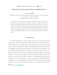 Tópicos de Astronomia Estelar Observacional