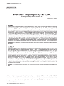 Tratamento do tabagismo pode impactar a DPOC.