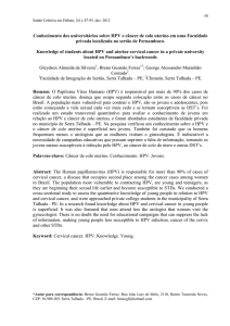 Conhecimento dos universitários sobre HPV e câncer de colo