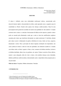 CÂNCER Alimentação e Hábitos Alimentares