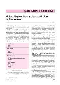 Rinite alérgica: Novos glucocorticoides tópicos nasais