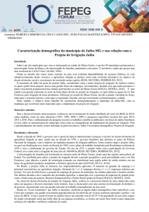 Caracterização demográfica do município de Jaíba-MG e