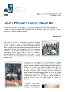 Sudão e Palestina discutem teatro no Rio