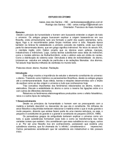 ESTUDO DO ÁTOMO Isaias Jose dos Santos ISE