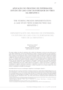 APLICAÇÃO DO PROCESSO DE ENFERMAGEM: ESTUDO DE