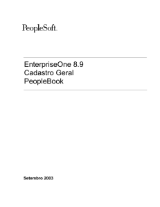 EnterpriseOne 8.9 Cadastro Geral PeopleBook