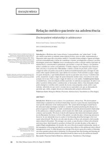 Relação médico-paciente na adolescência