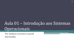 Aula 01 – Introdução aos Sistemas Operacionais