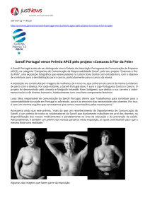 Sanofi Portugal vence Prémio APCE pelo projeto «Costuras à Flor