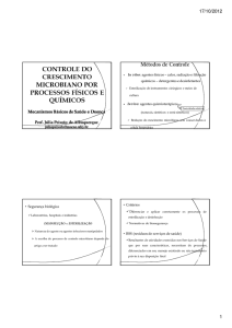 In vitro: agentes físicos – calor, radiação e filtração químicos