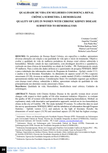 20 qualidade de vida em mulheres com doença renal