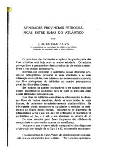 afinidades provinciais petrográ- ficas entre ilhas do atlântico