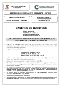 caderno de questões