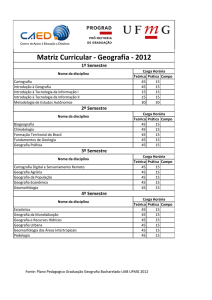 Matriz Curricular - Geografia - 2012