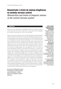 Desnutrição e níveis de aminas biogênicas no sistema nervoso